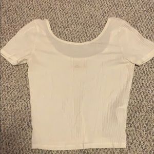 White Hollister crop top